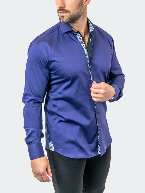 Maceoo Stretch Shirt | Einstein Auston 02 Navy