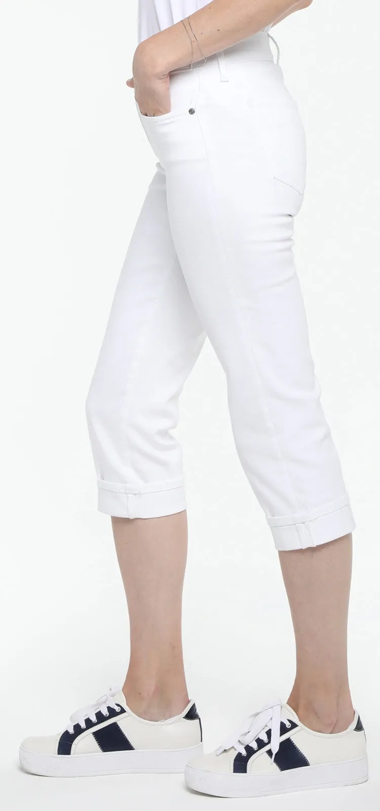 Marilyn Crop Cuff Jeans Wit Cool Embrace® Denim | Optic White