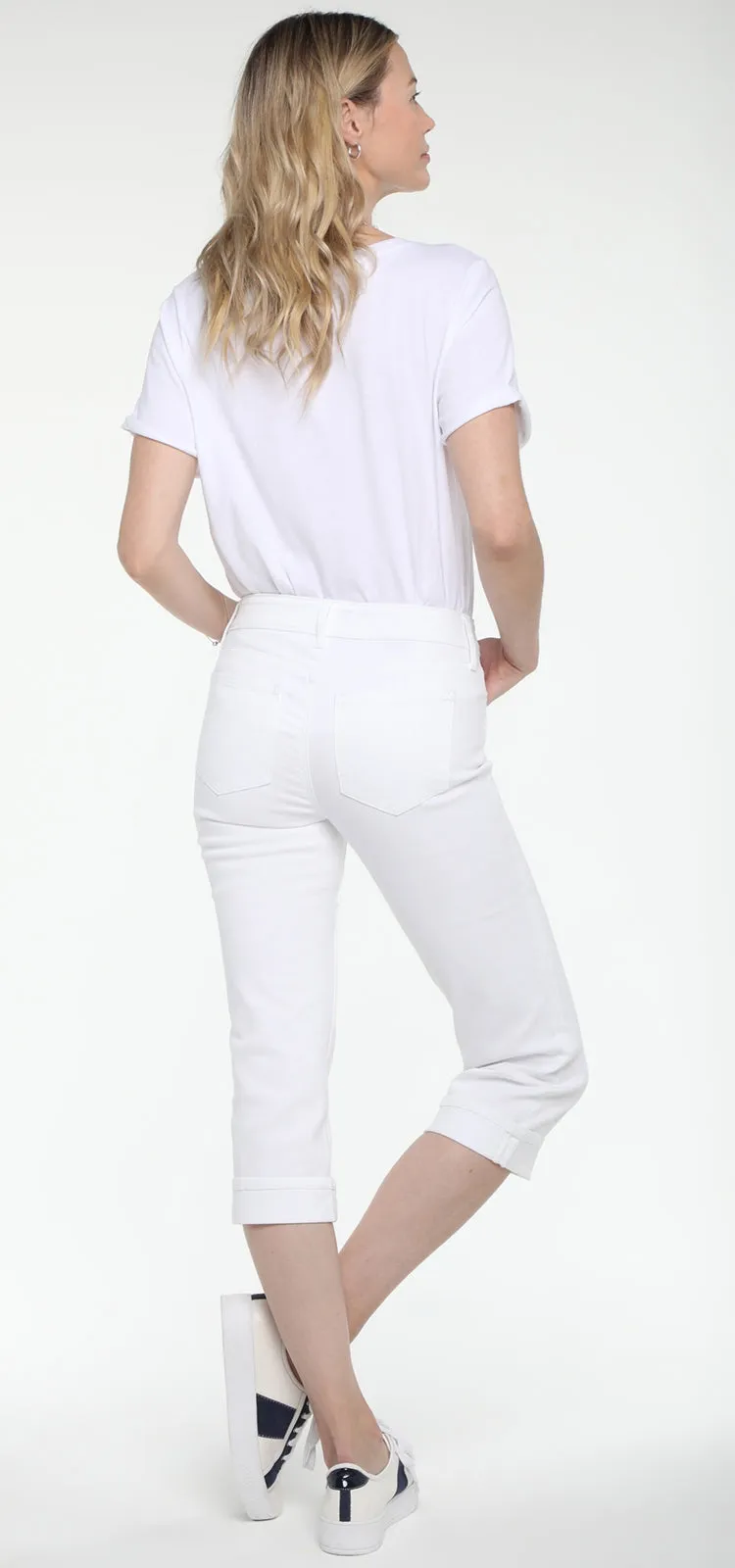 Marilyn Crop Cuff Jeans Wit Cool Embrace® Denim | Optic White