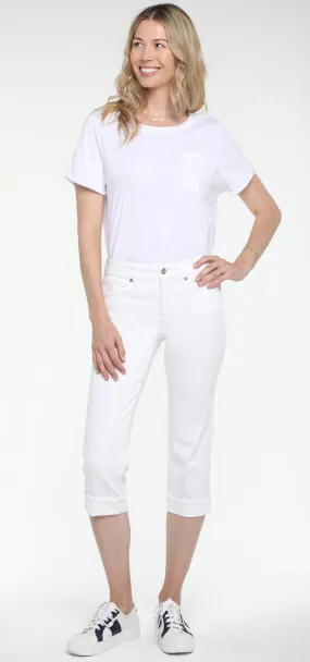 Marilyn Crop Cuff Jeans Wit Cool Embrace® Denim | Optic White