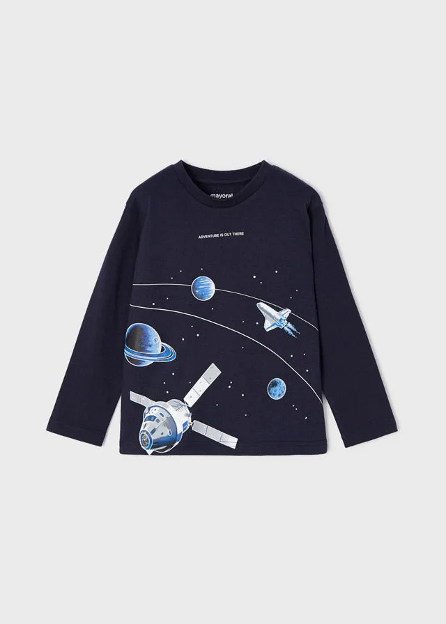 Mayoral Mini Glow in the Dark L/S Shirt _Navy 4004-50