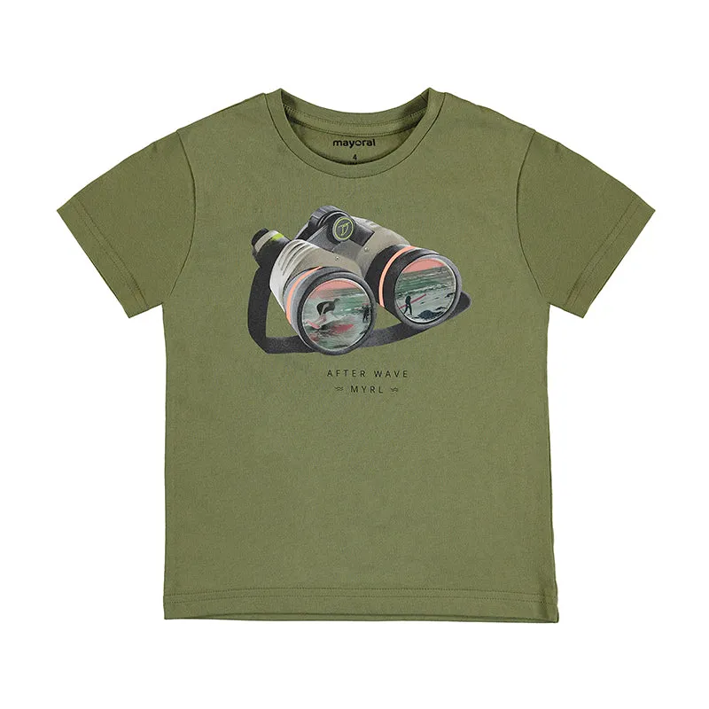 Mayoral Mini T-Shirt w/ Binoculars_ Green 3018-83