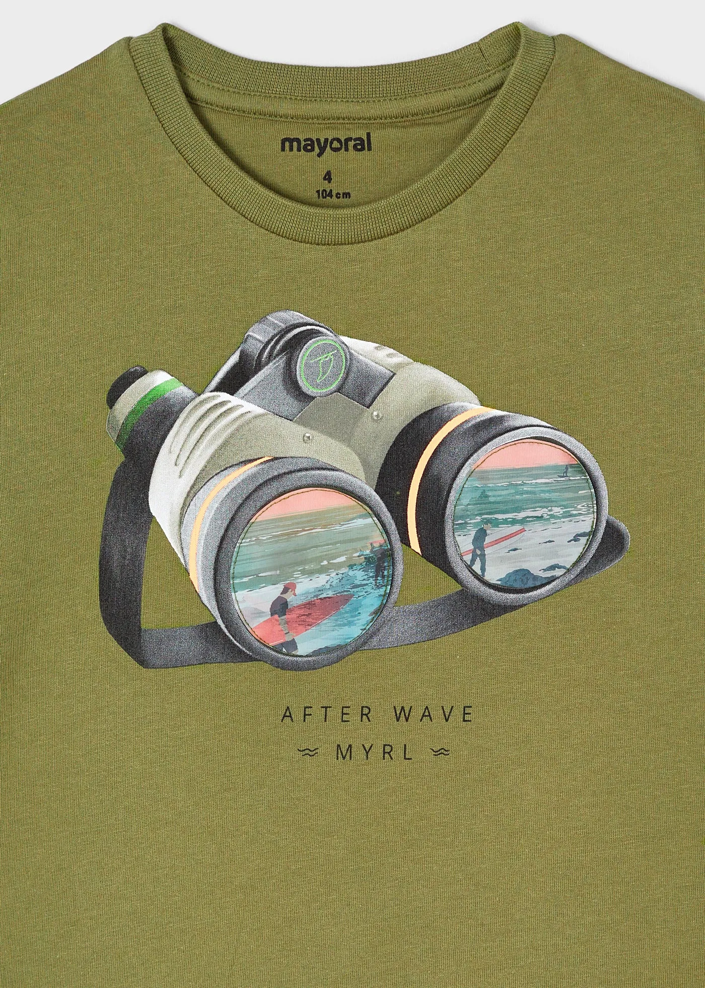 Mayoral Mini T-Shirt w/ Binoculars_ Green 3018-83