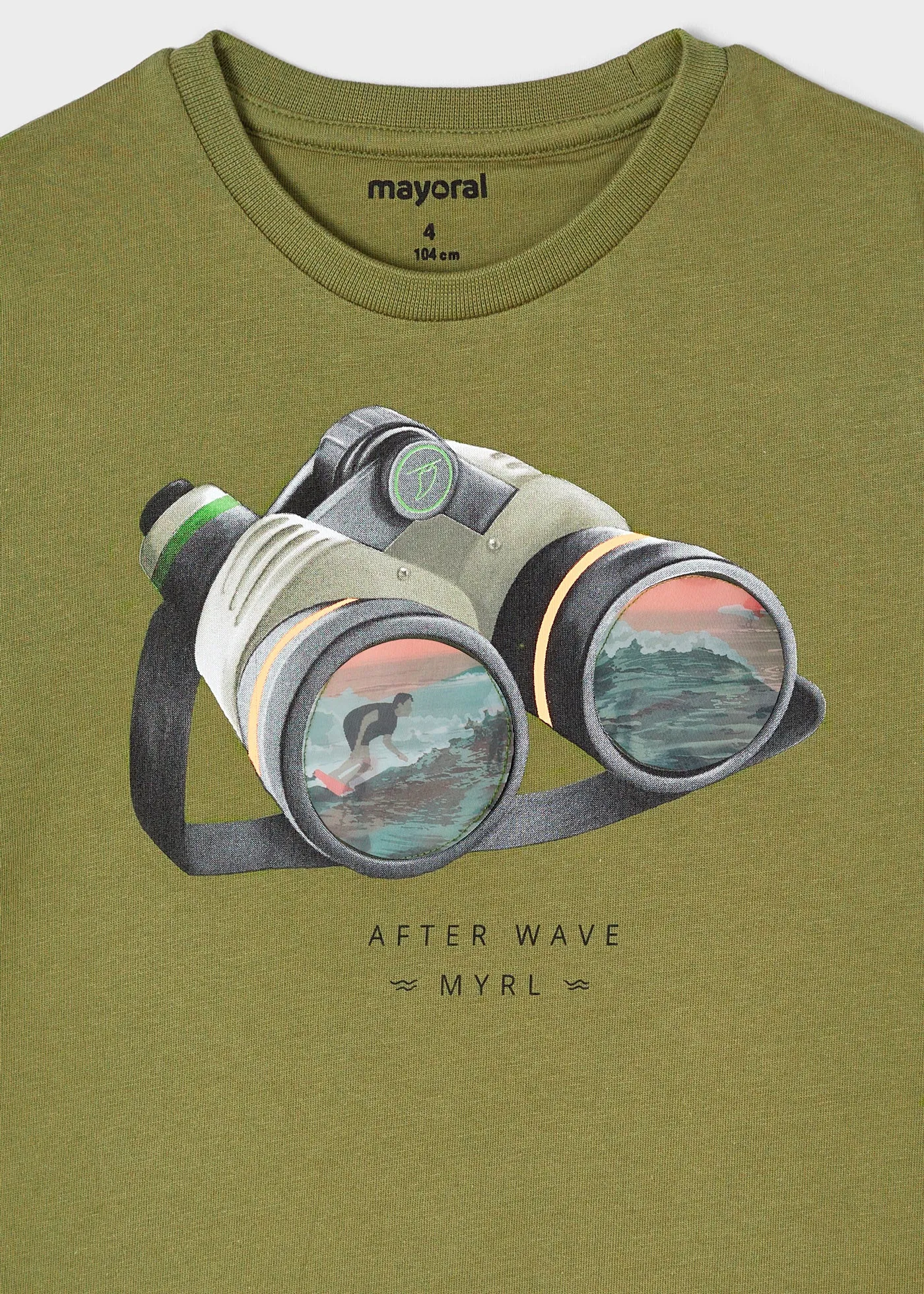 Mayoral Mini T-Shirt w/ Binoculars_ Green 3018-83