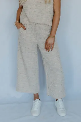 Millie Textured Wide Leg Crop Pants