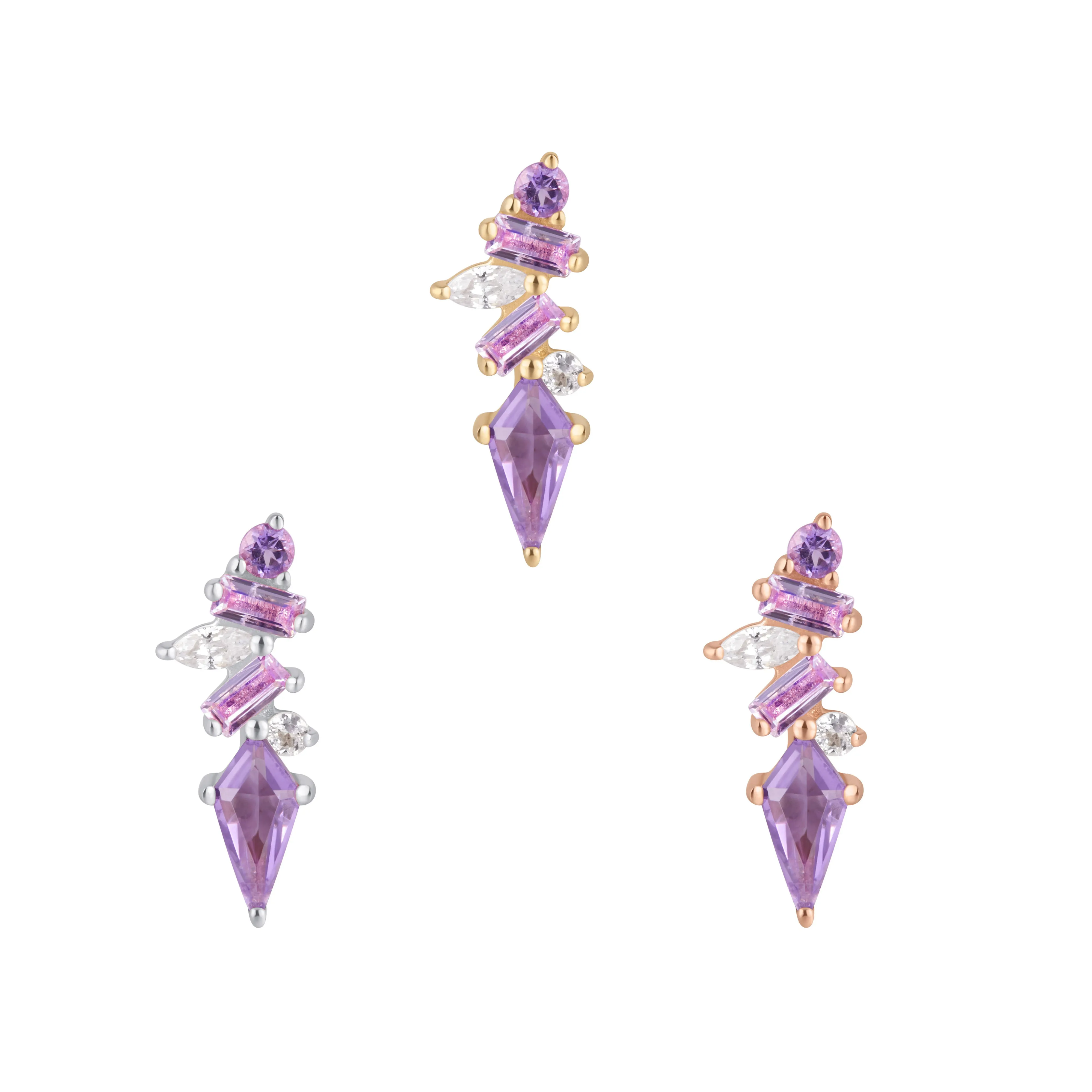 Mixt - Amethyst   Pink Sapphire - Threadless End