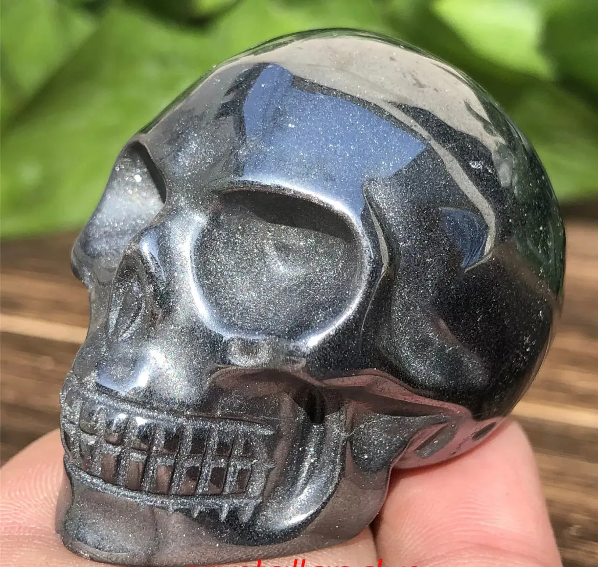 Natural Hematite gemstone skull