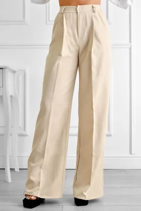 Pantalone beige a palazzo