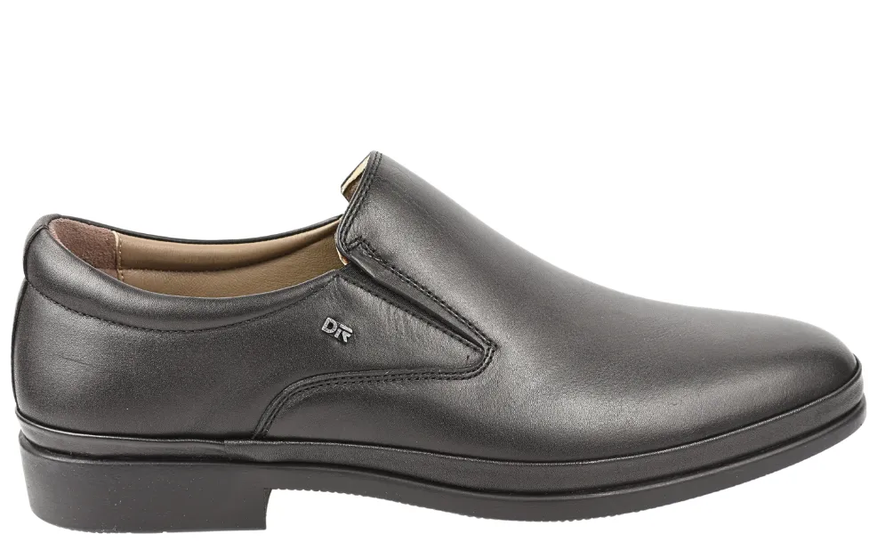 Pantofi casual, barbati, GORETTI, B25-2024 negru, piele naturala