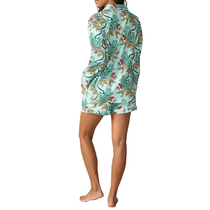 PRINTFRESH | Holly Jolly Bagheera Short Sleep Set