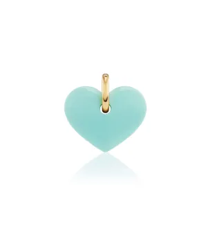 Robin's Egg Heart Pendant, 40mm