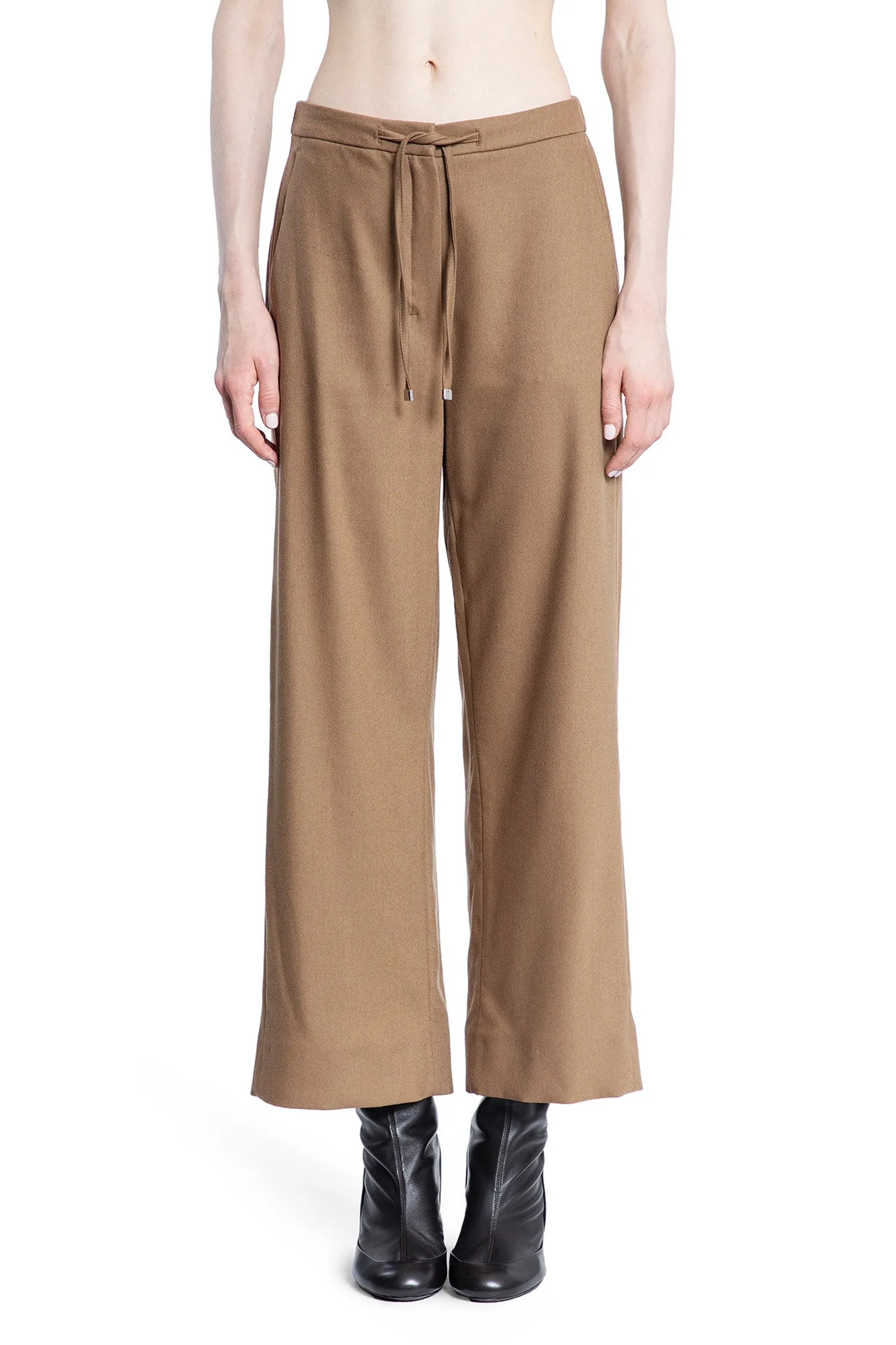 S MAX MARA WOMAN BROWN TROUSERS