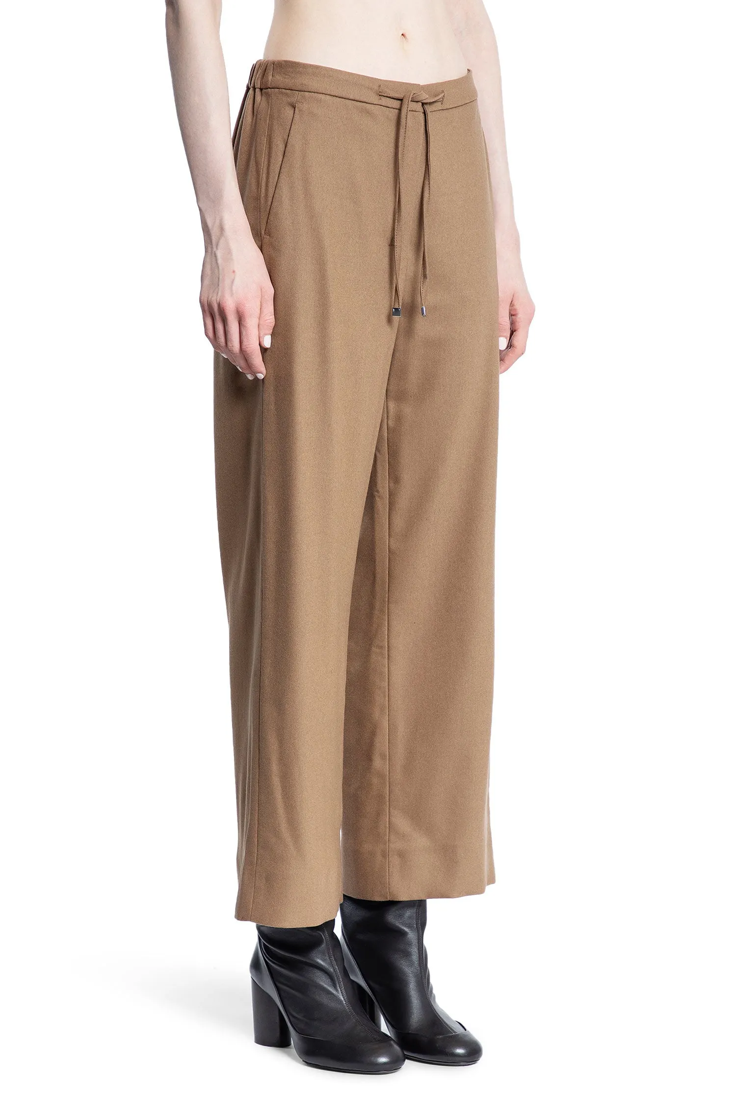 S MAX MARA WOMAN BROWN TROUSERS