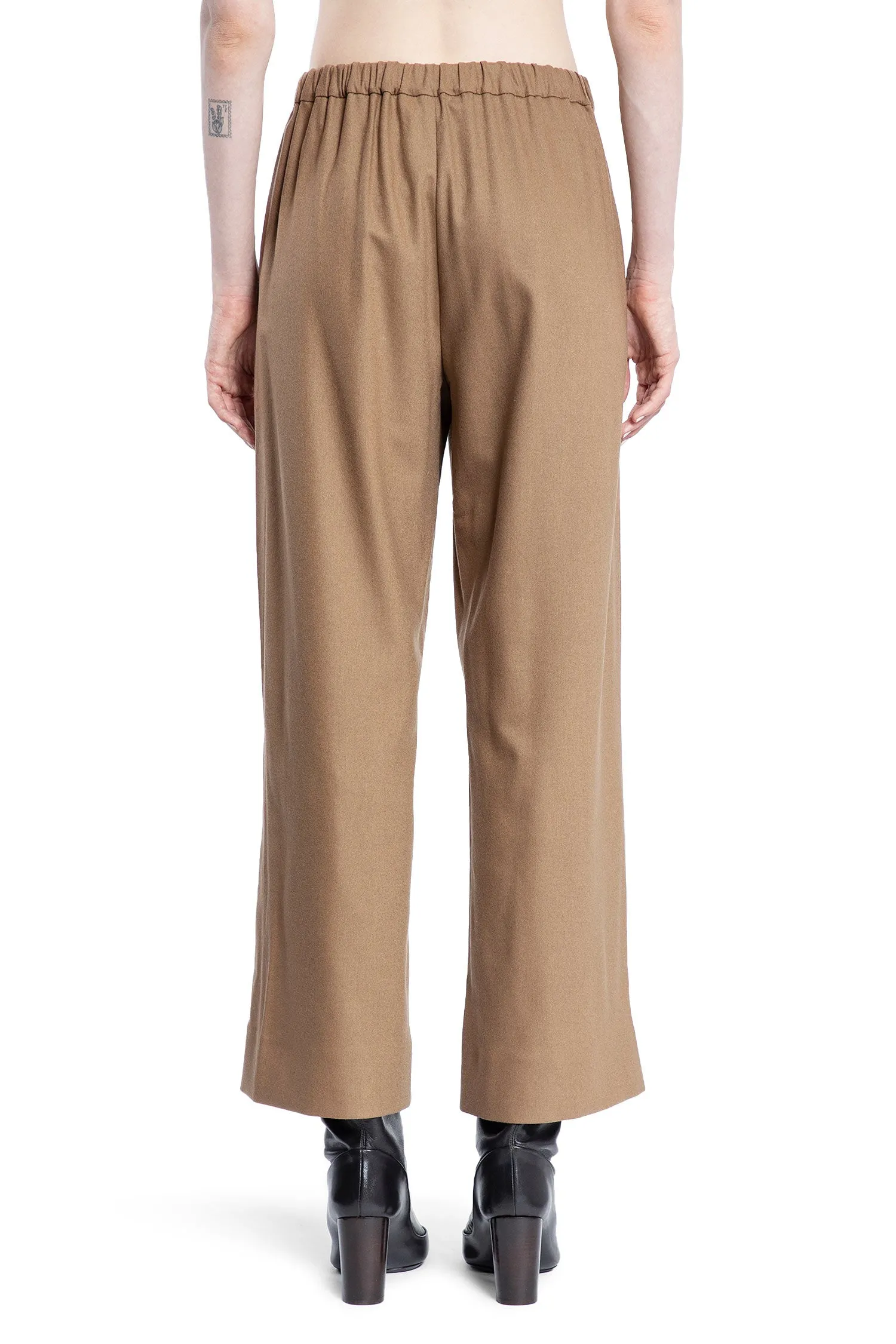 S MAX MARA WOMAN BROWN TROUSERS