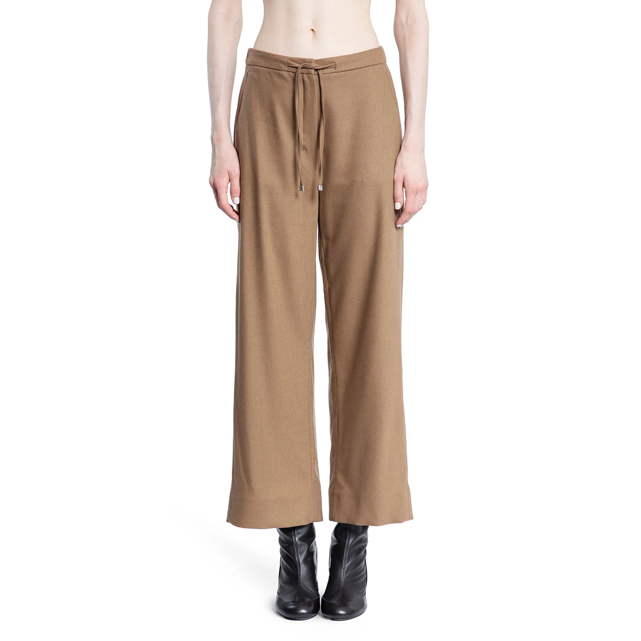 S MAX MARA WOMAN BROWN TROUSERS