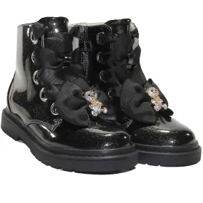 Scarpe casual da Bambina - Lelli Kelly Art. LK4522 Colore GLITTER NERO Stivaletti