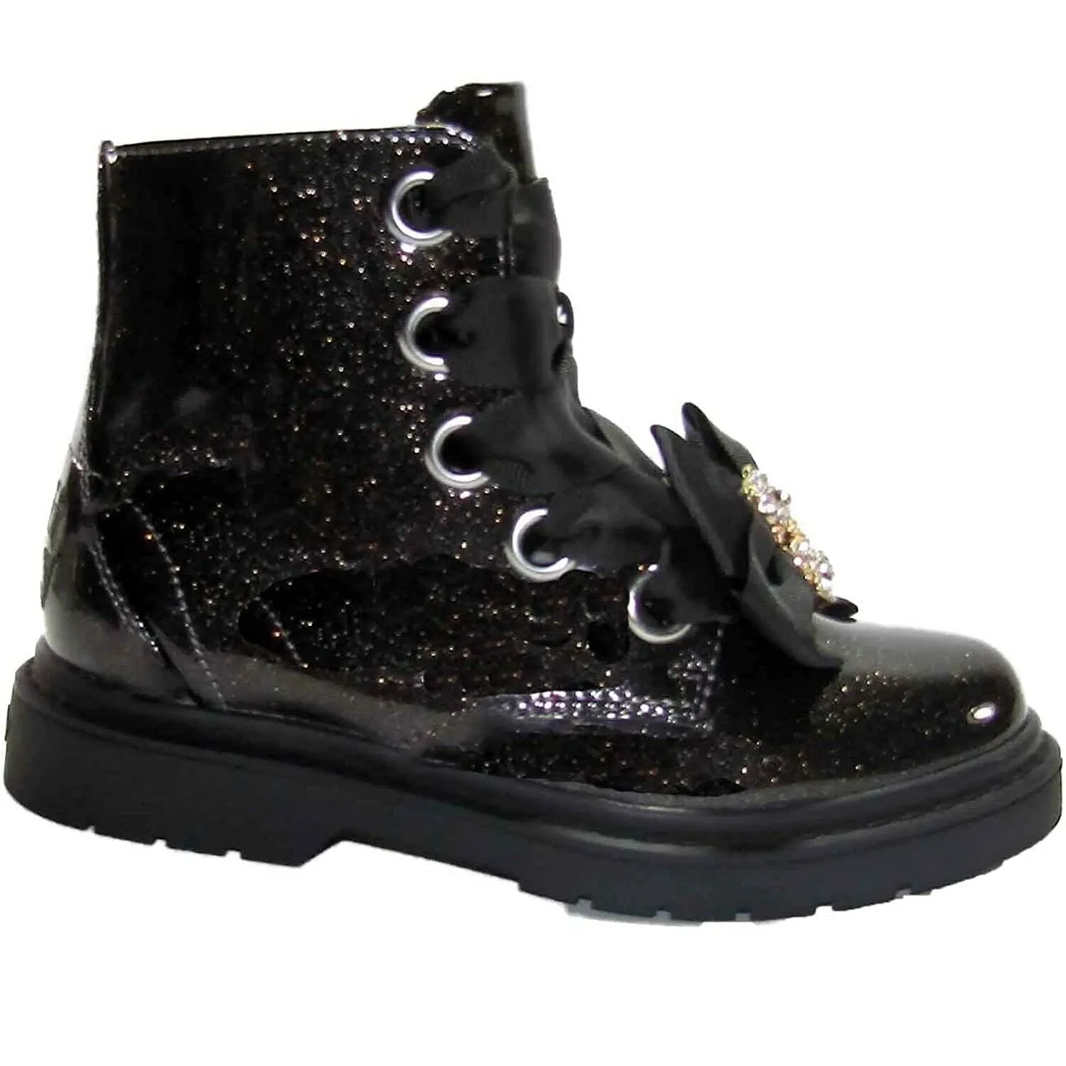 Scarpe casual da Bambina - Lelli Kelly Art. LK4522 Colore GLITTER NERO Stivaletti