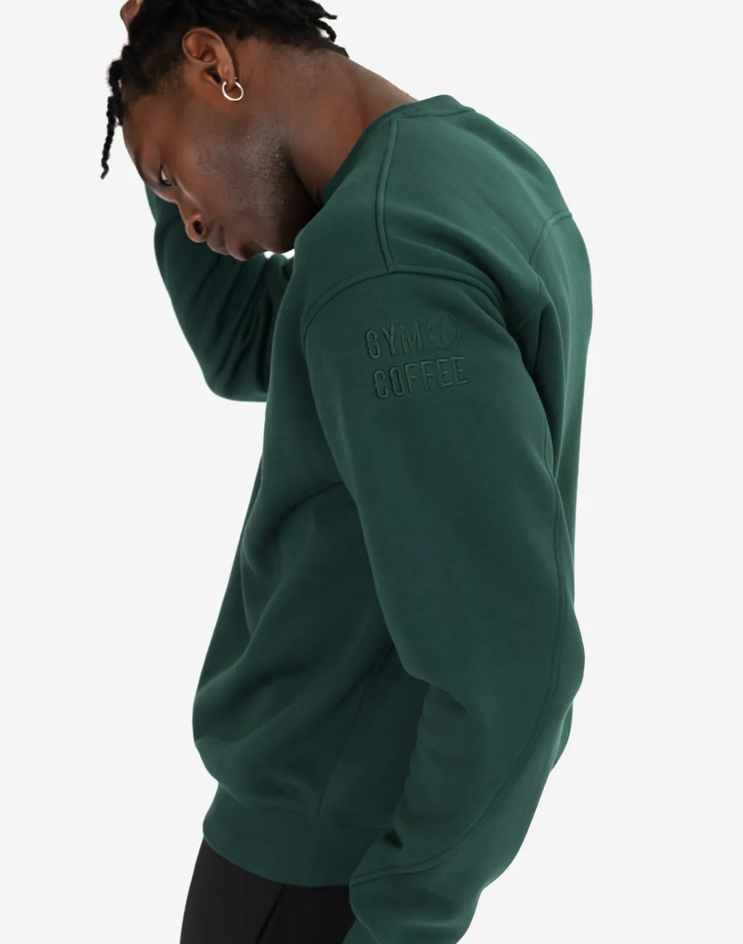 Sierra Fleece Crew in Mountain Green