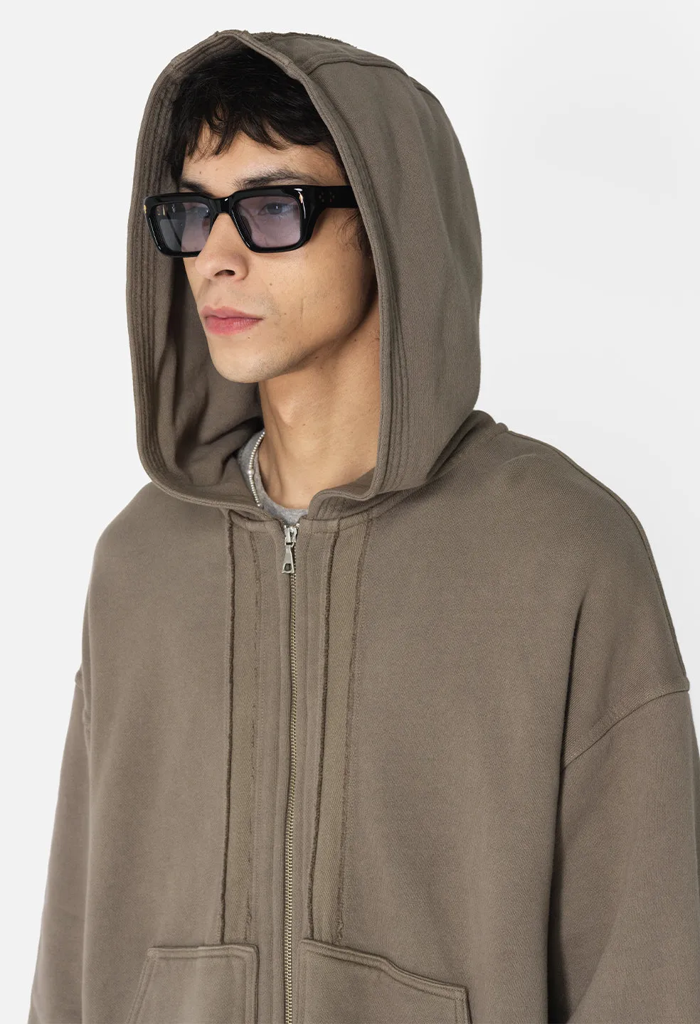 Slab Full-Zip Hoodie / Bark