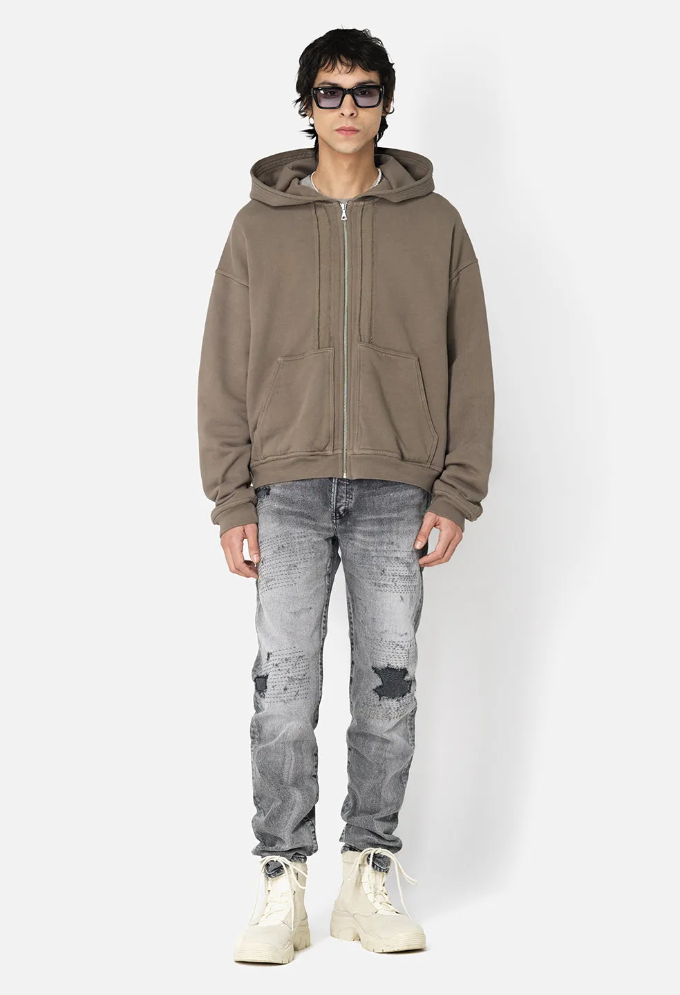 Slab Full-Zip Hoodie / Bark