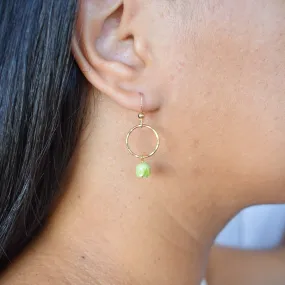 Small Hoop Earrings with Dangling Pakalana