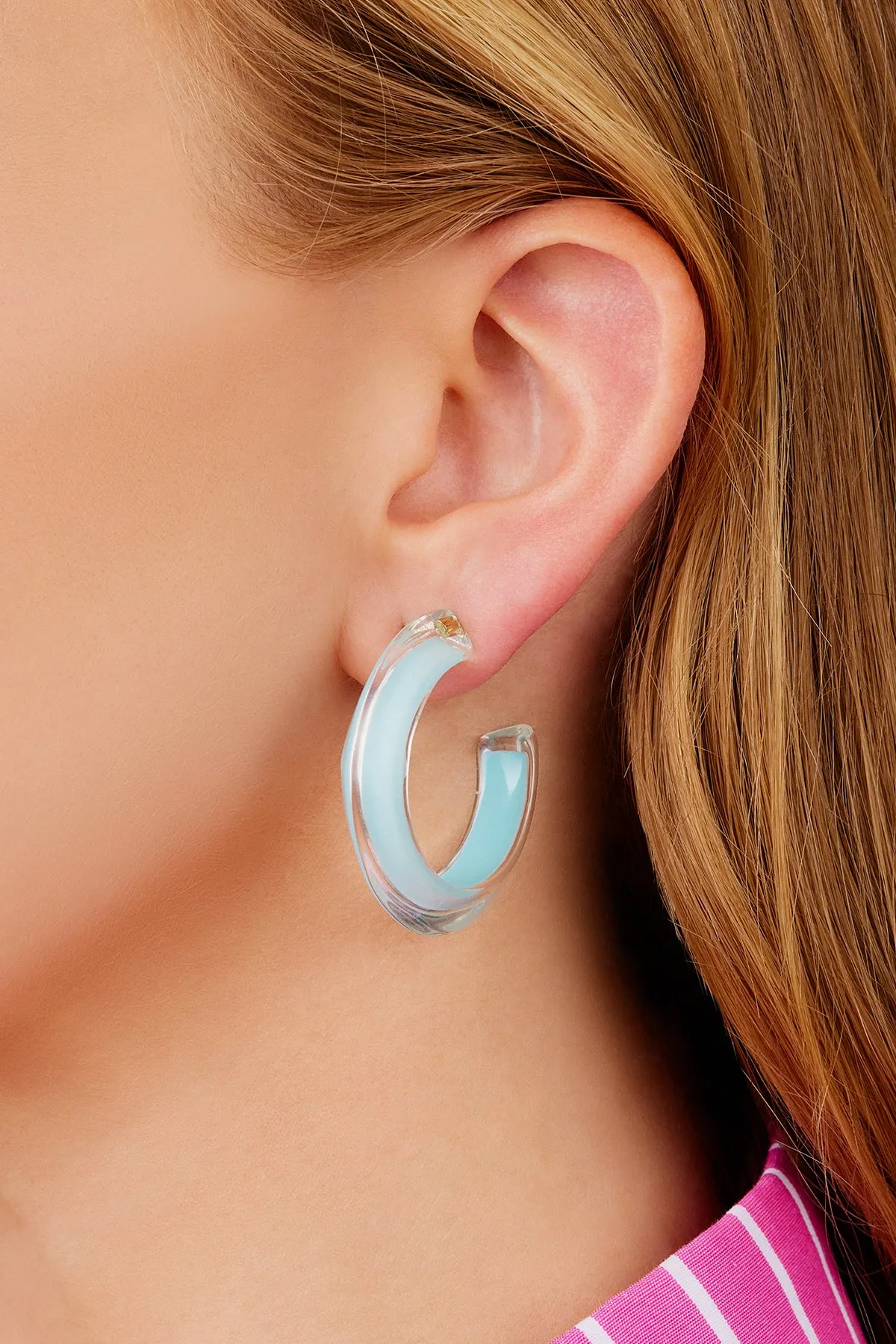 Small Lucite Jelly Hoop? Earrings