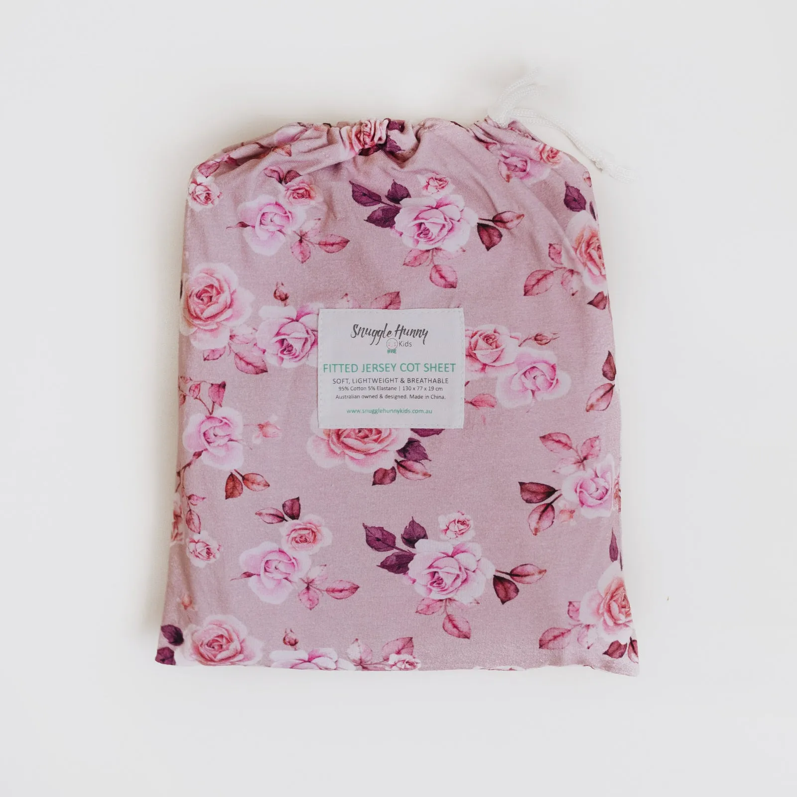 Snuggle Hunny Fitted Cot Sheet - Blossom