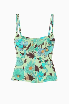 Stella McCartney Garden Print Peplum Top - Multi Mint