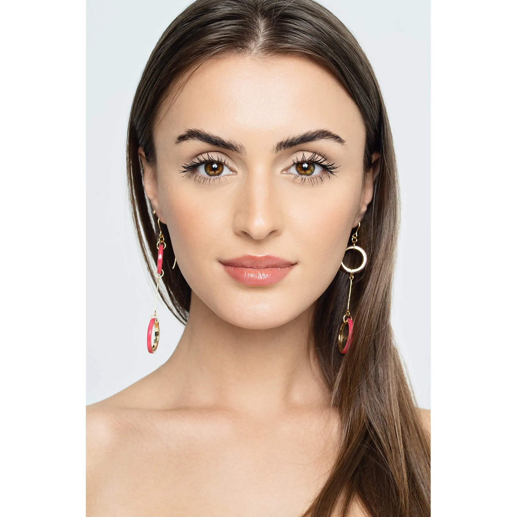 Thin Two Drop Lucite Earrings