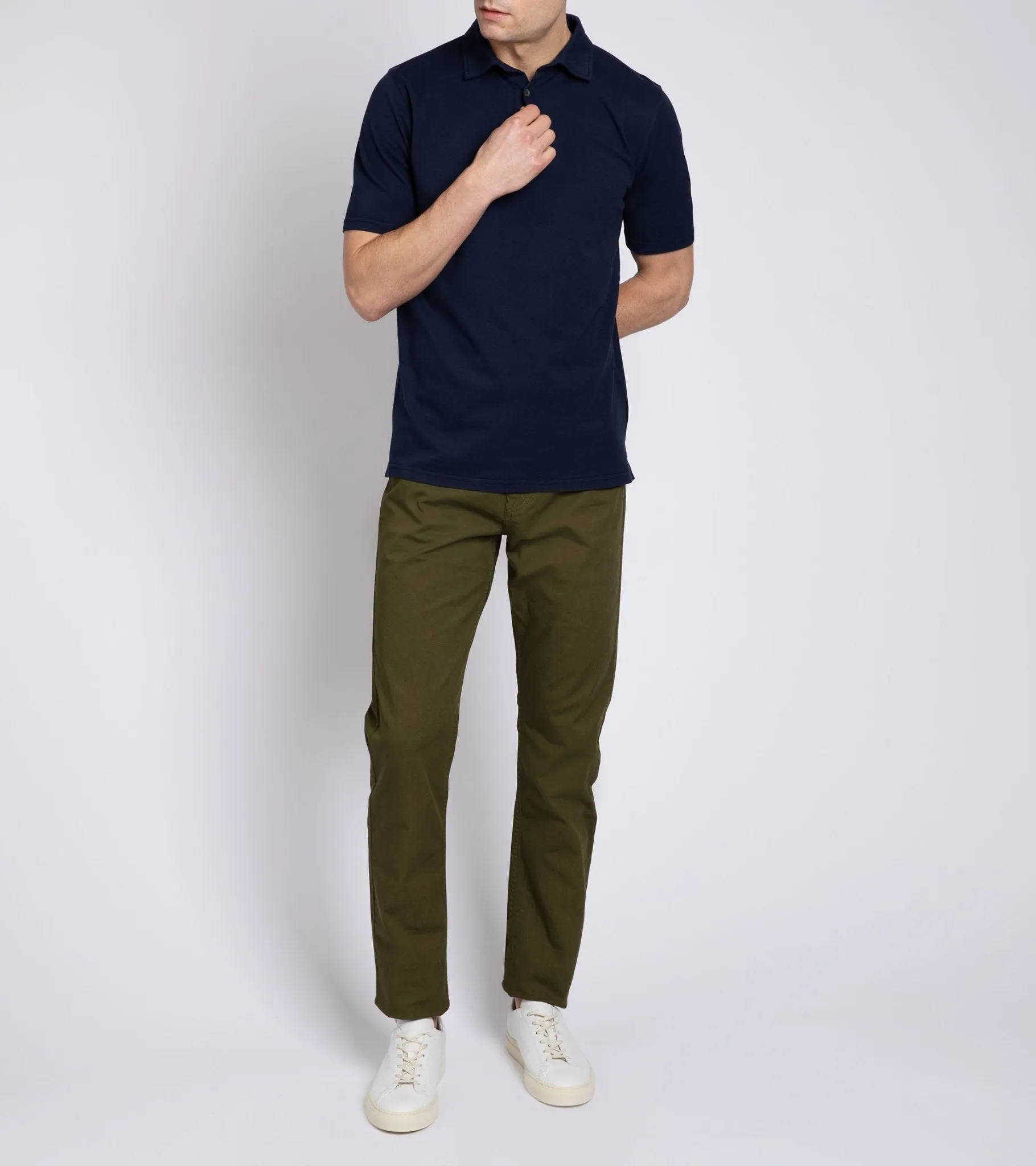 Trunk Moxon Short Sleeve Polo Shirt: Navy