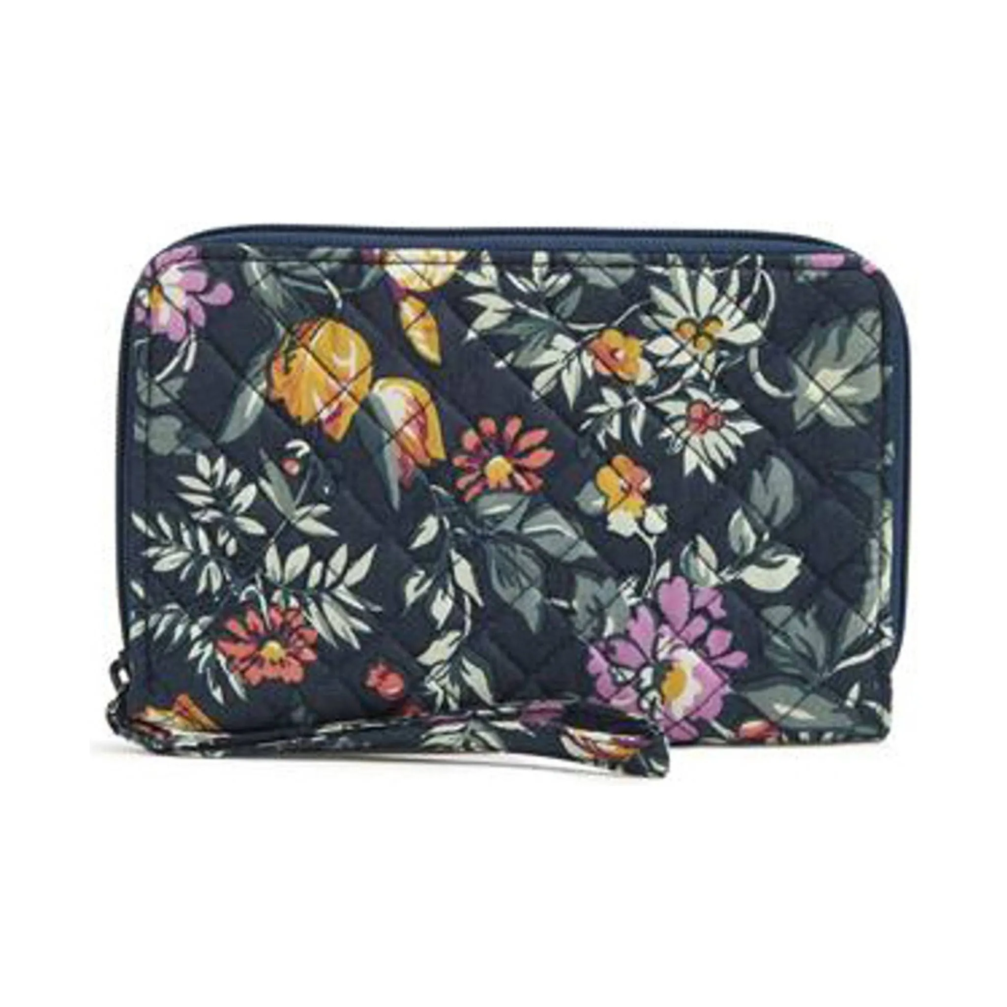 Vera Bradley Zip Around Wallet - Fresh Cut Floral Green