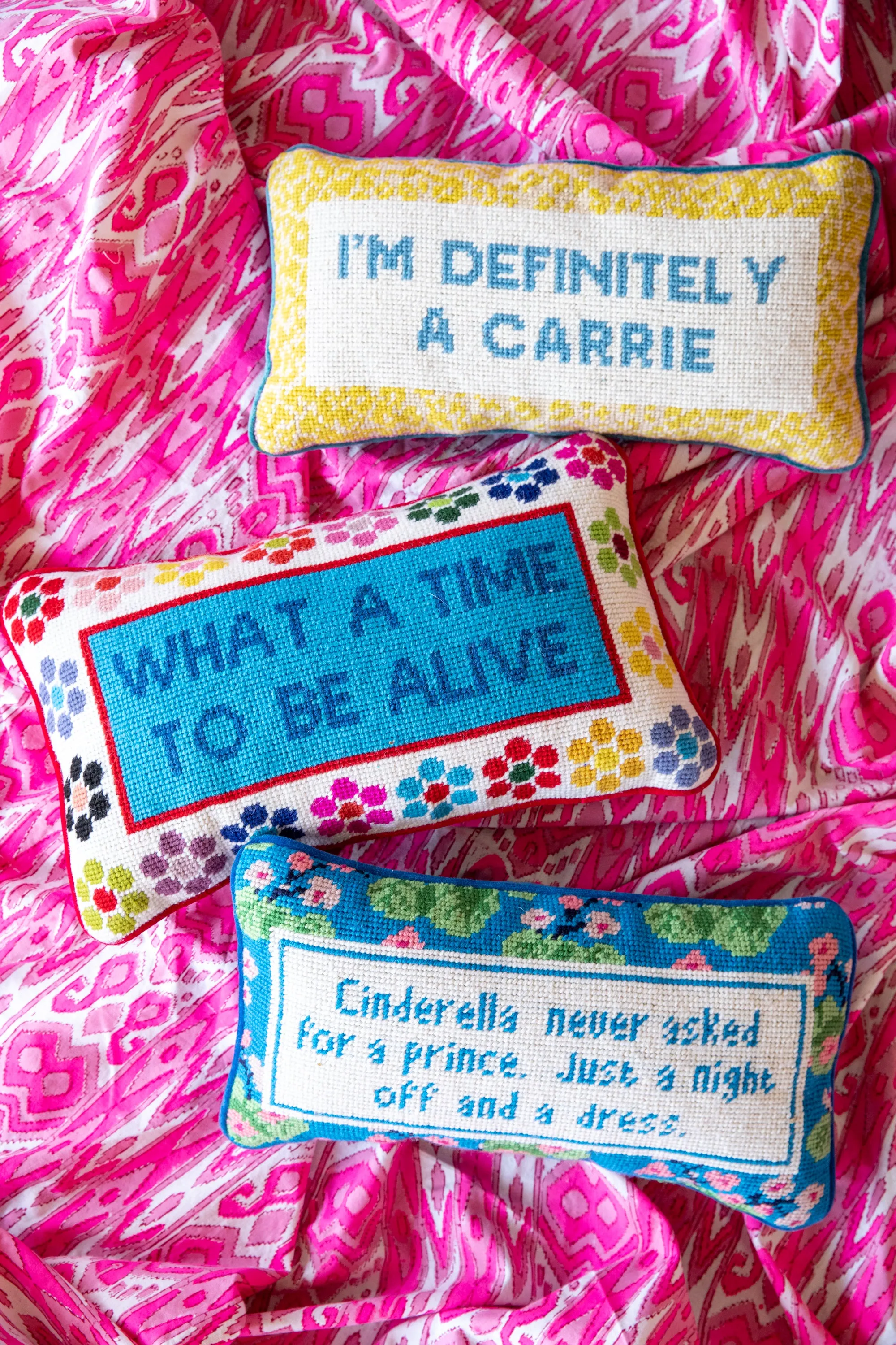 What a Time Needlepoint Pillow