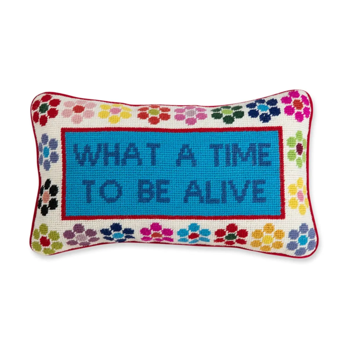 What a Time Needlepoint Pillow