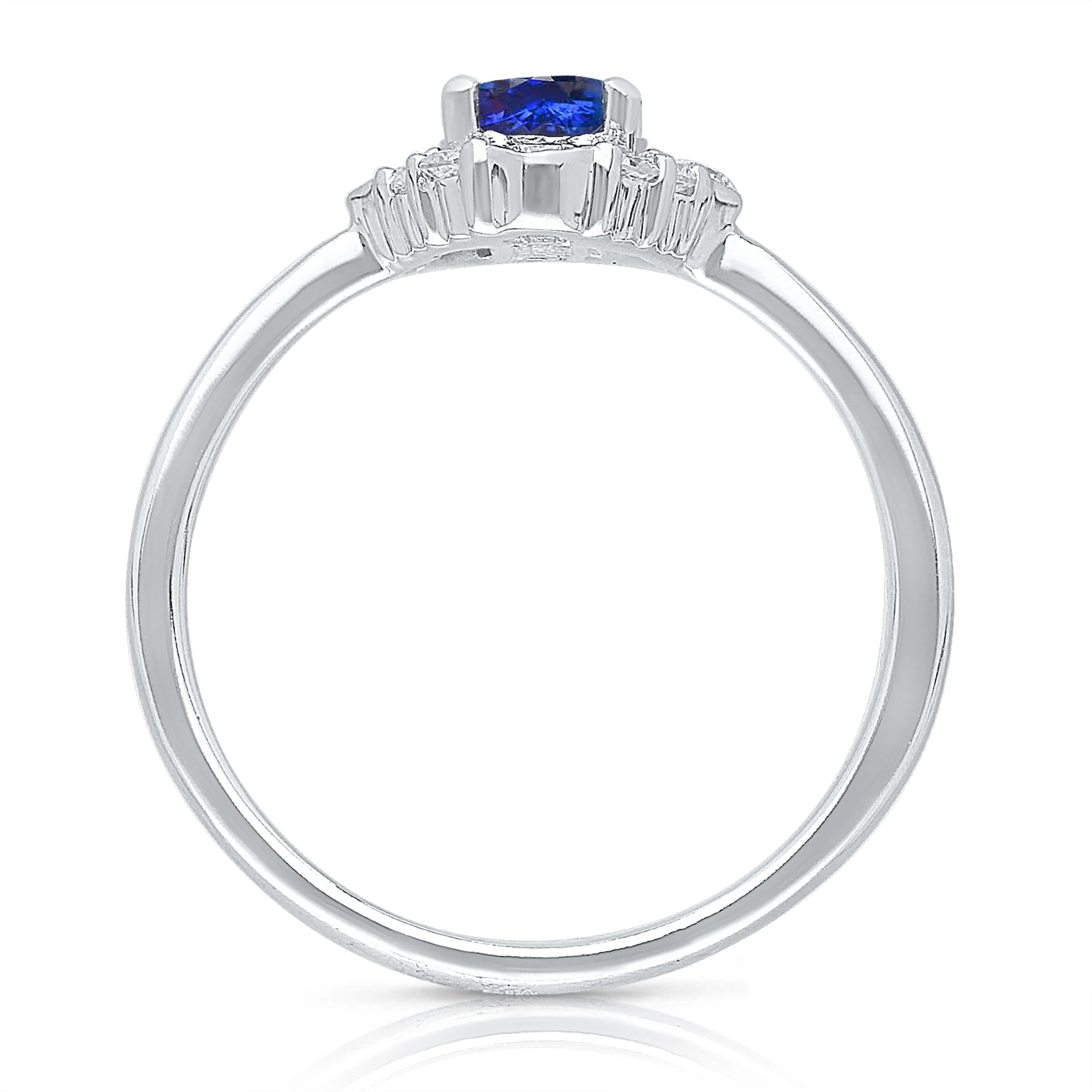 White Gold Sapphire & Diamond Heirloom Ring