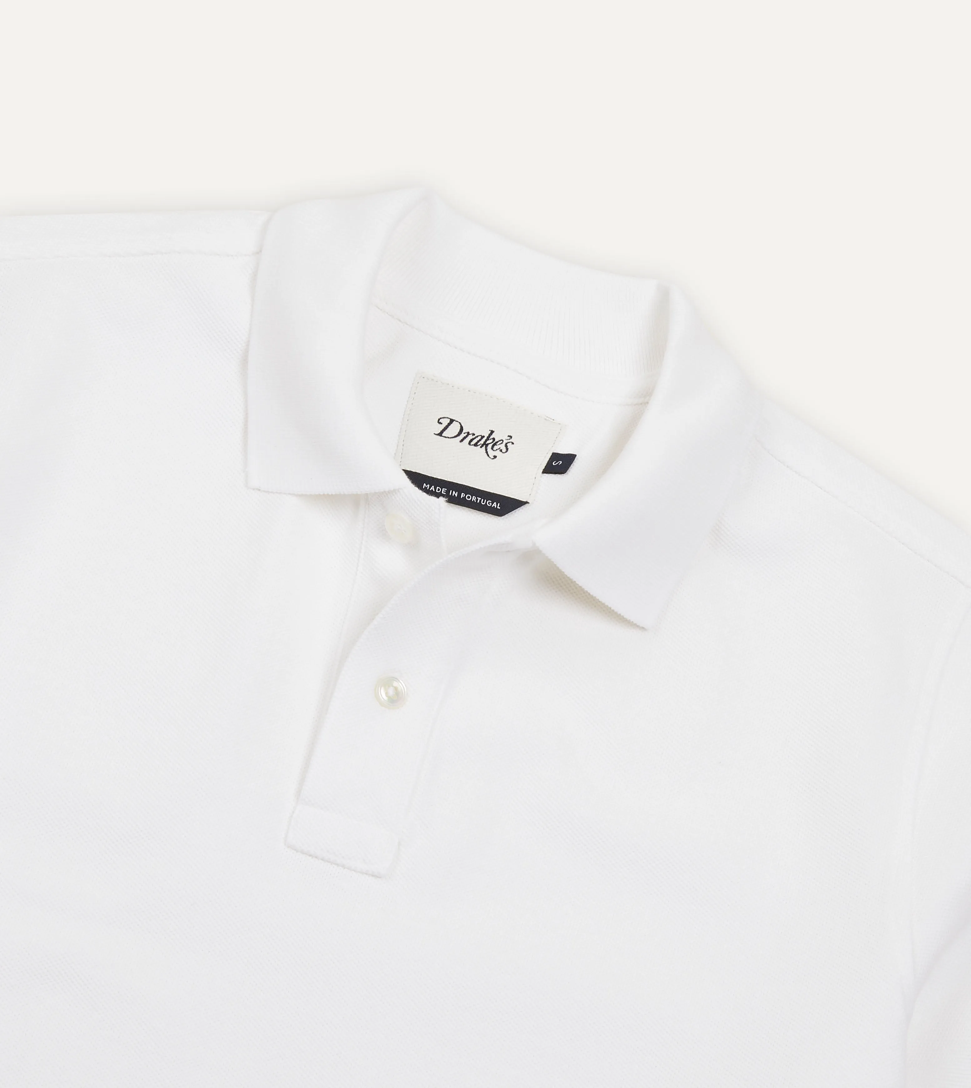 White Piqué Cotton Polo Shirt