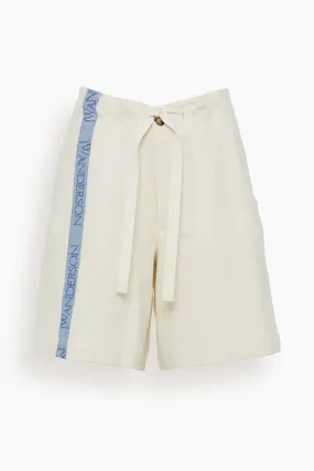 Wide Leg Shorts in Off White