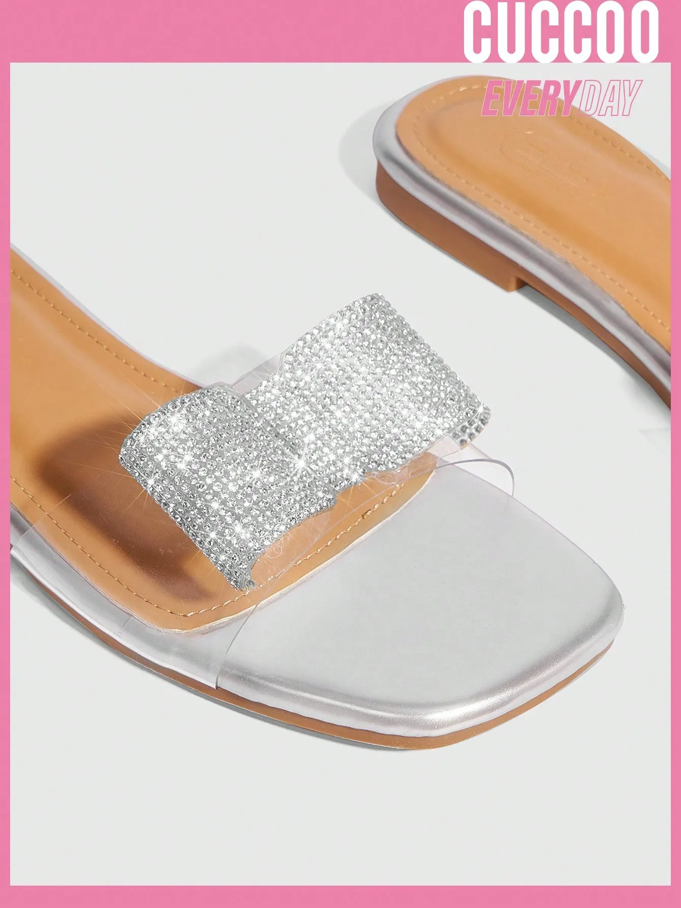 Woman Shoes Silver Bowknot Pvc Flat Sandals For Spring And Summer