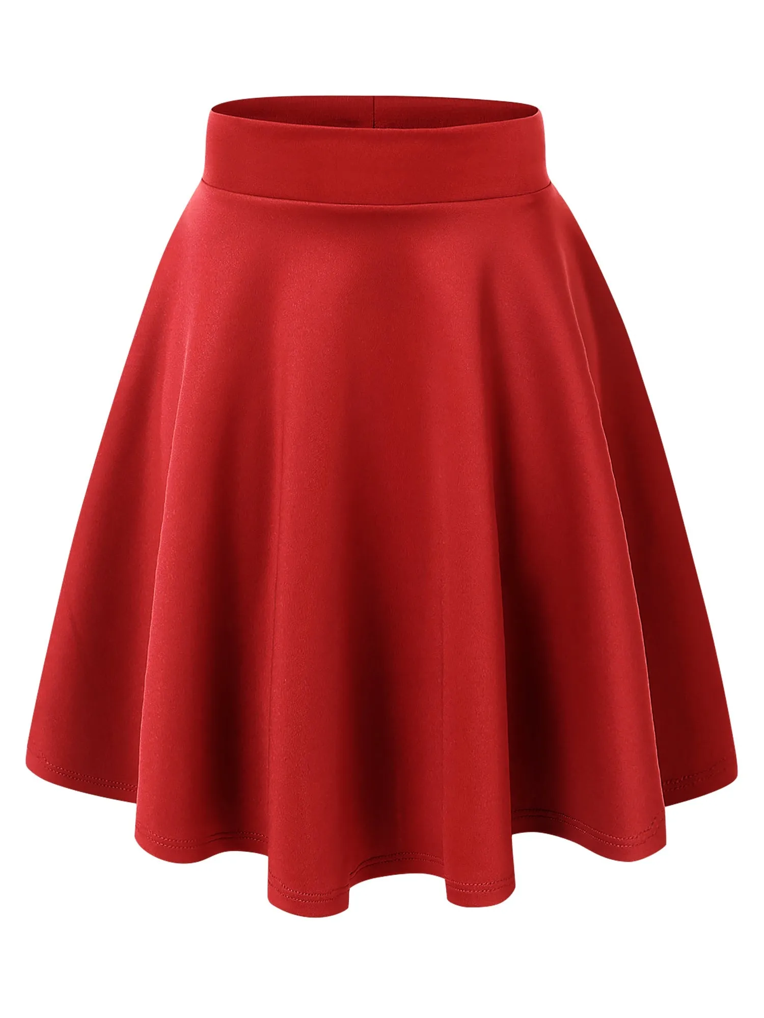 Women's Basic Versatile Stretchy Flared Casual Skater Skirt